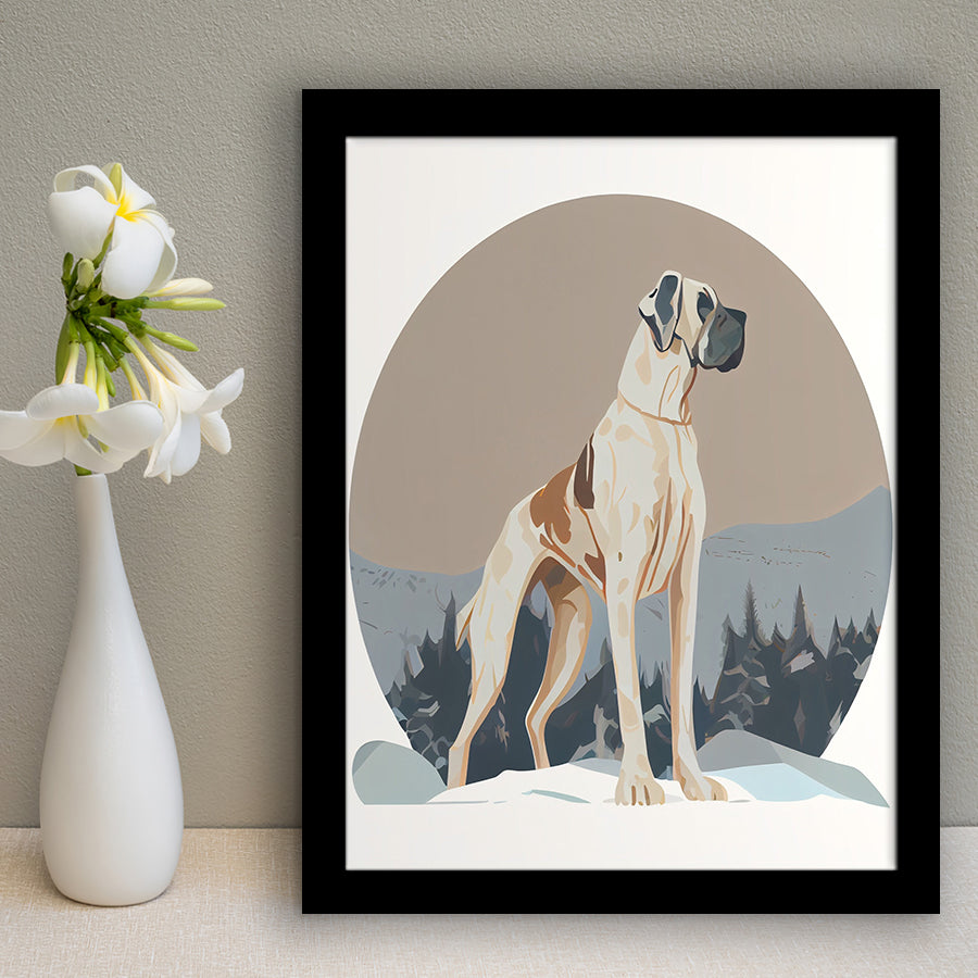 Great Dane Retro Art Print, City Art Print, Framed Art Print Wall Art Home Decor, Framed Picture