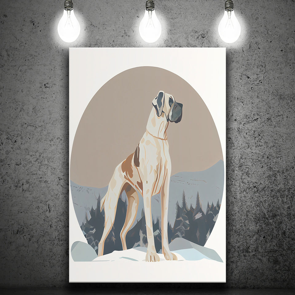 Great Dane Retro Art Print ,City Art Print, Large Canvas, Canvas Print Wall Art Home Decor
