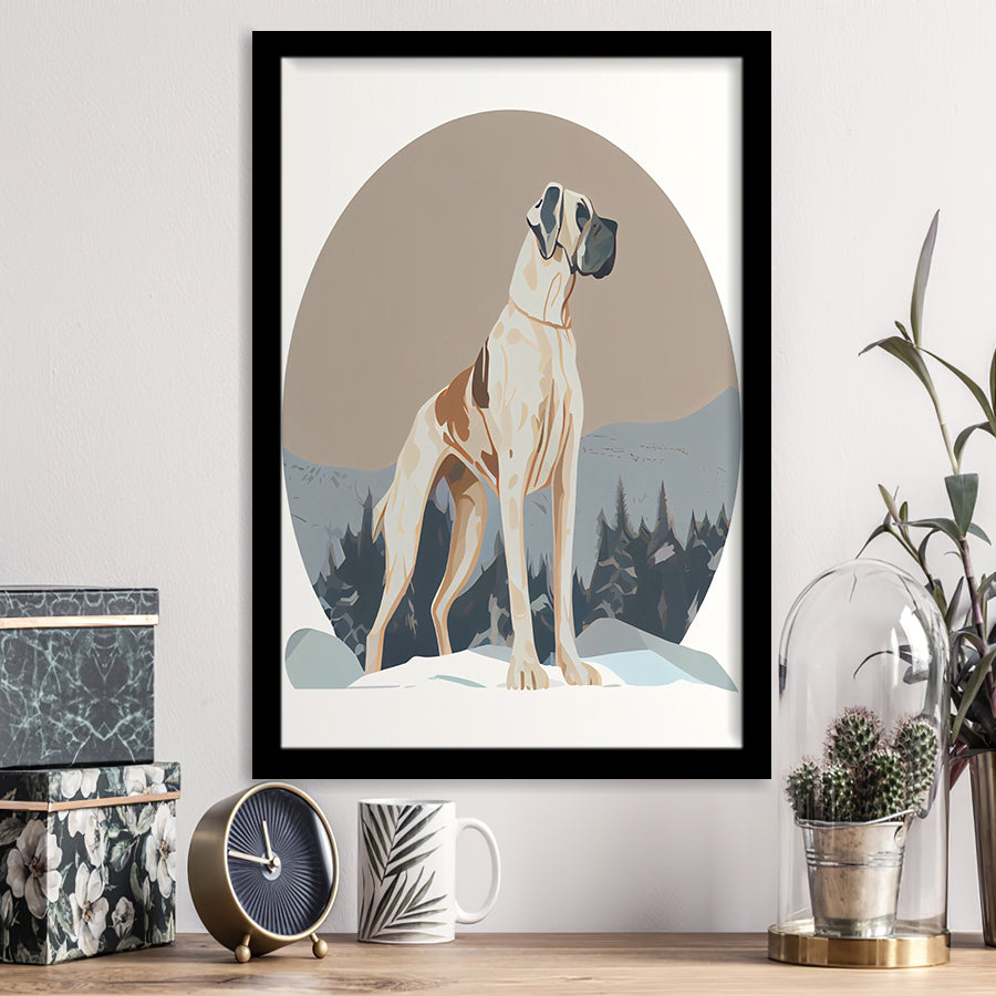 Great Dane Retro Art Print, City Art Print, Framed Art Print Wall Art Home Decor, Framed Picture