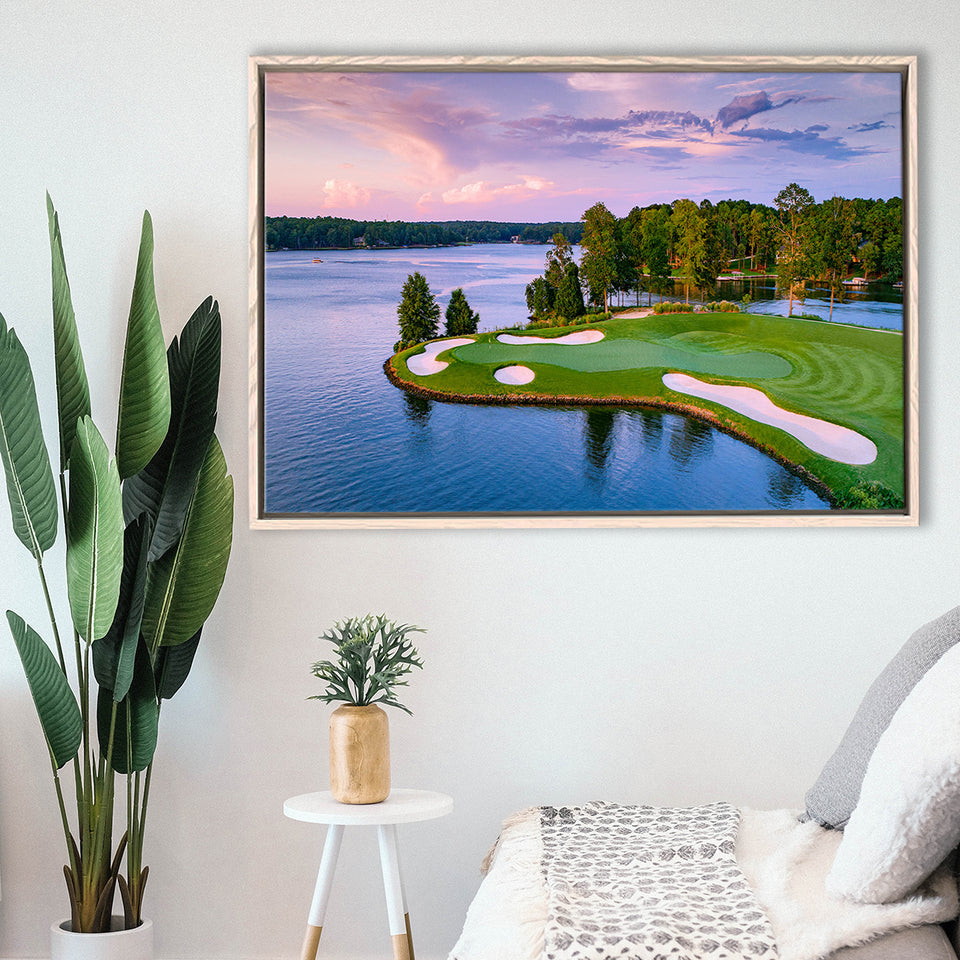 Great Waters At Reynolds Lake Oconee Golf Courses, Golf Art Print, Framed Canvas Prints Wall Art Decor, Floating Frame
