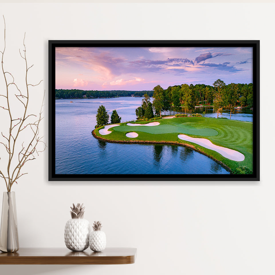 Great Waters At Reynolds Lake Oconee Golf Courses, Golf Art Print, Framed Canvas Prints Wall Art Decor, Floating Frame