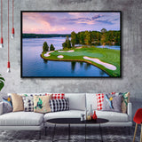 Great Waters At Reynolds Lake Oconee Golf Courses, Golf Art Print, Framed Canvas Prints Wall Art Decor, Floating Frame