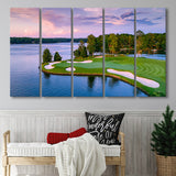 Great Waters At Reynolds Lake Oconee Golf Courses, 5 Panels Extra Large Canvas Prints Wall Art Decor