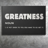 Greatness Canvas Prints Wall Art - Painting Canvas,Office Business Motivation Art, Wall Decor
