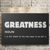 Greatness Canvas Prints Wall Art - Painting Canvas,Office Business Motivation Art, Wall Decor