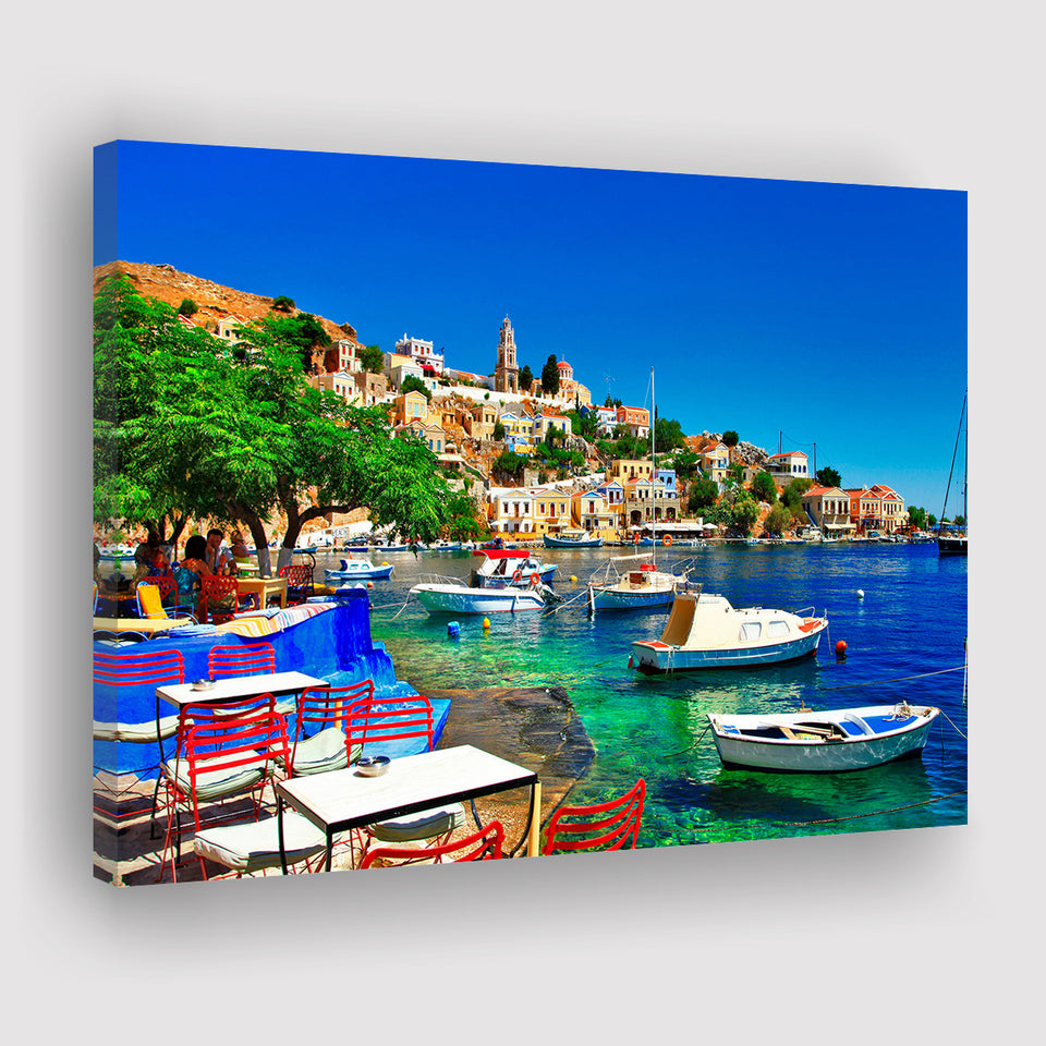 Greece Santorini Canvas Prints Wall Art Decor - Painting Canvas,Home Decor, Ready to Hang