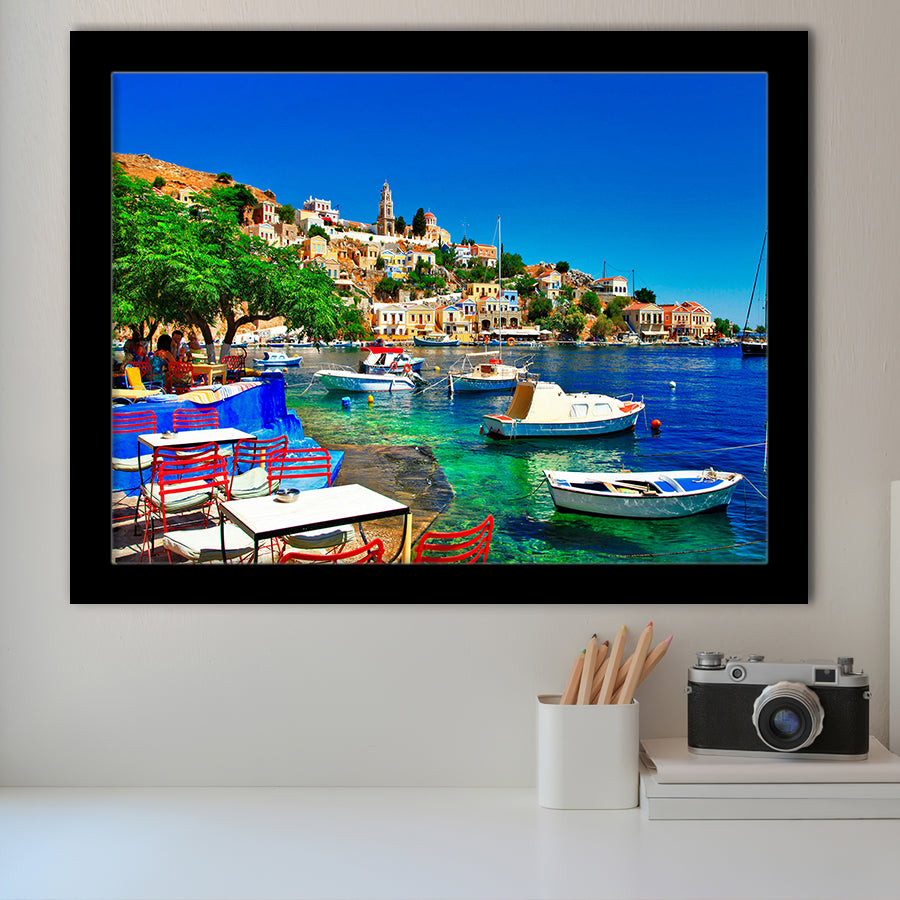 Greece Santorini Framed Art Prints Wall Art Decor, Framed Picture, Home Decor