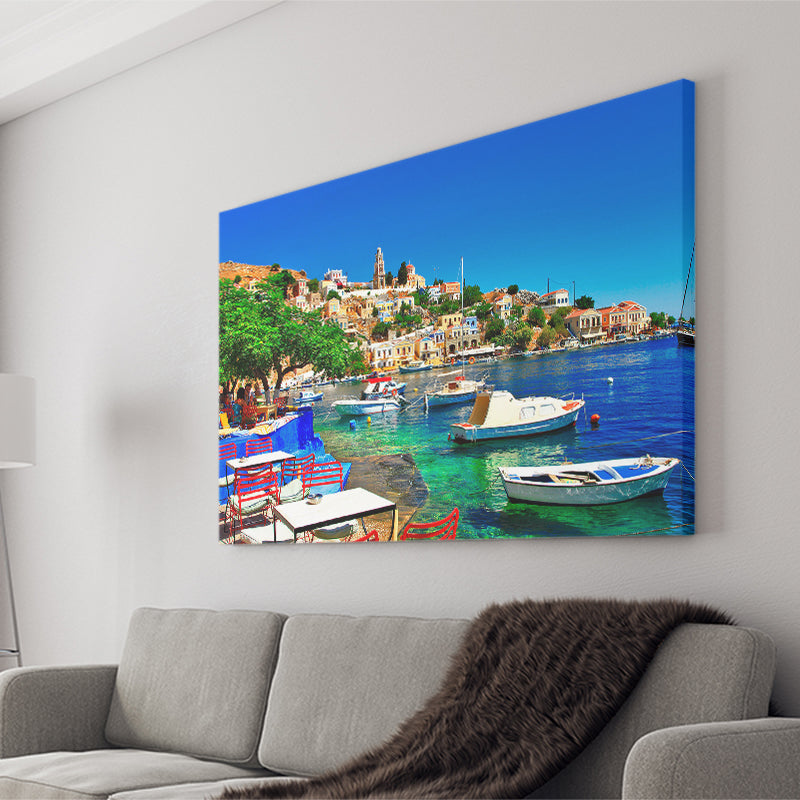 Greece Santorini Canvas Prints Wall Art Decor - Painting Canvas,Home Decor, Ready to Hang