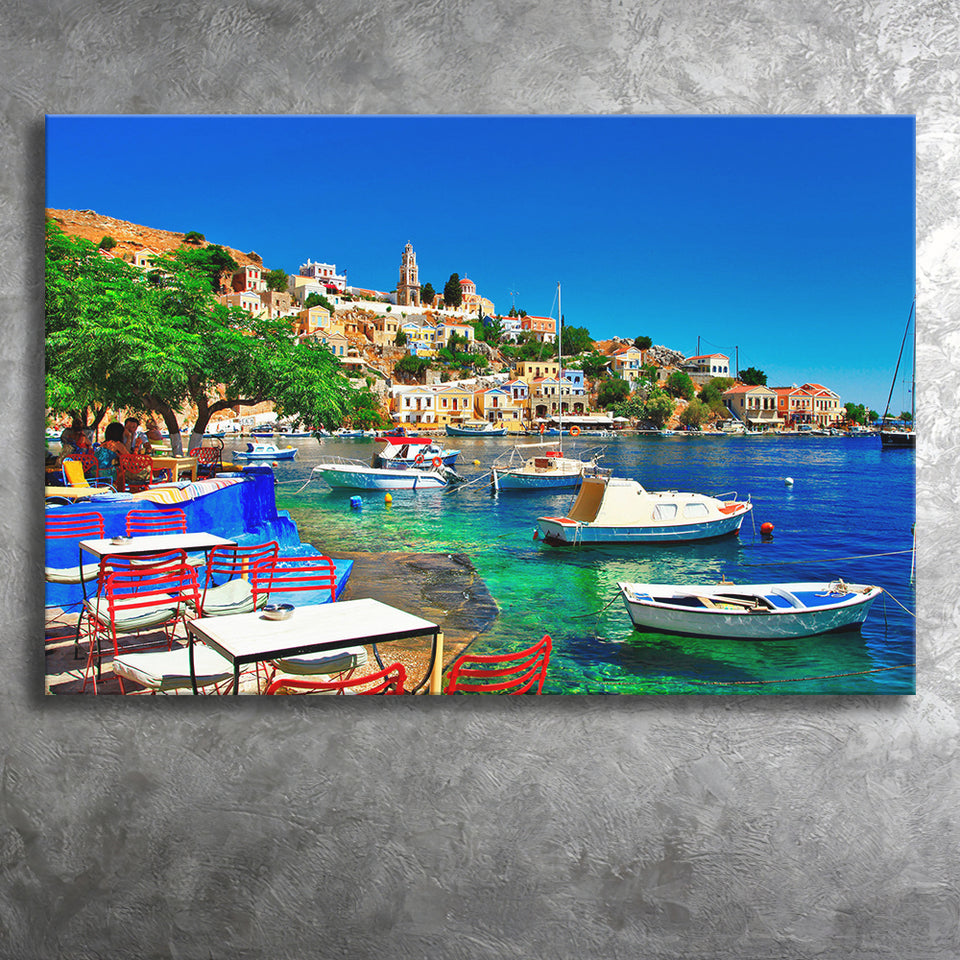 Greece Santorini Canvas Prints Wall Art Decor - Painting Canvas,Home Decor, Ready to Hang