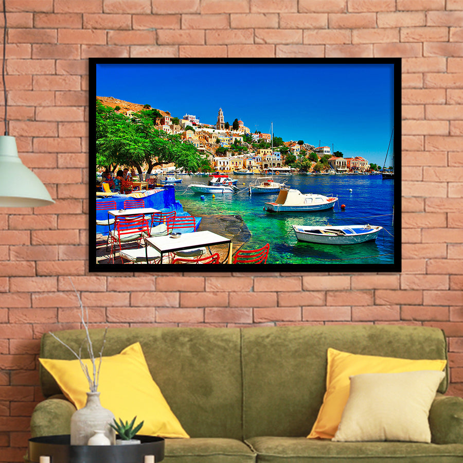 Greece Santorini Framed Art Prints Wall Art Decor, Framed Picture, Home Decor