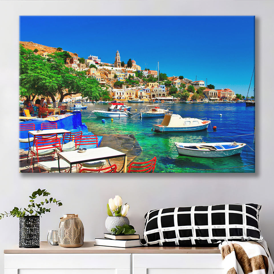 Greece Santorini Canvas Prints Wall Art Decor - Painting Canvas,Home Decor, Ready to Hang