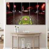 Green Bay Packers Stadium Canvas Prints Lambeau Field Stadium Wall,Multi Panels B,Sport Stadium Art Prints, Fan Gift
