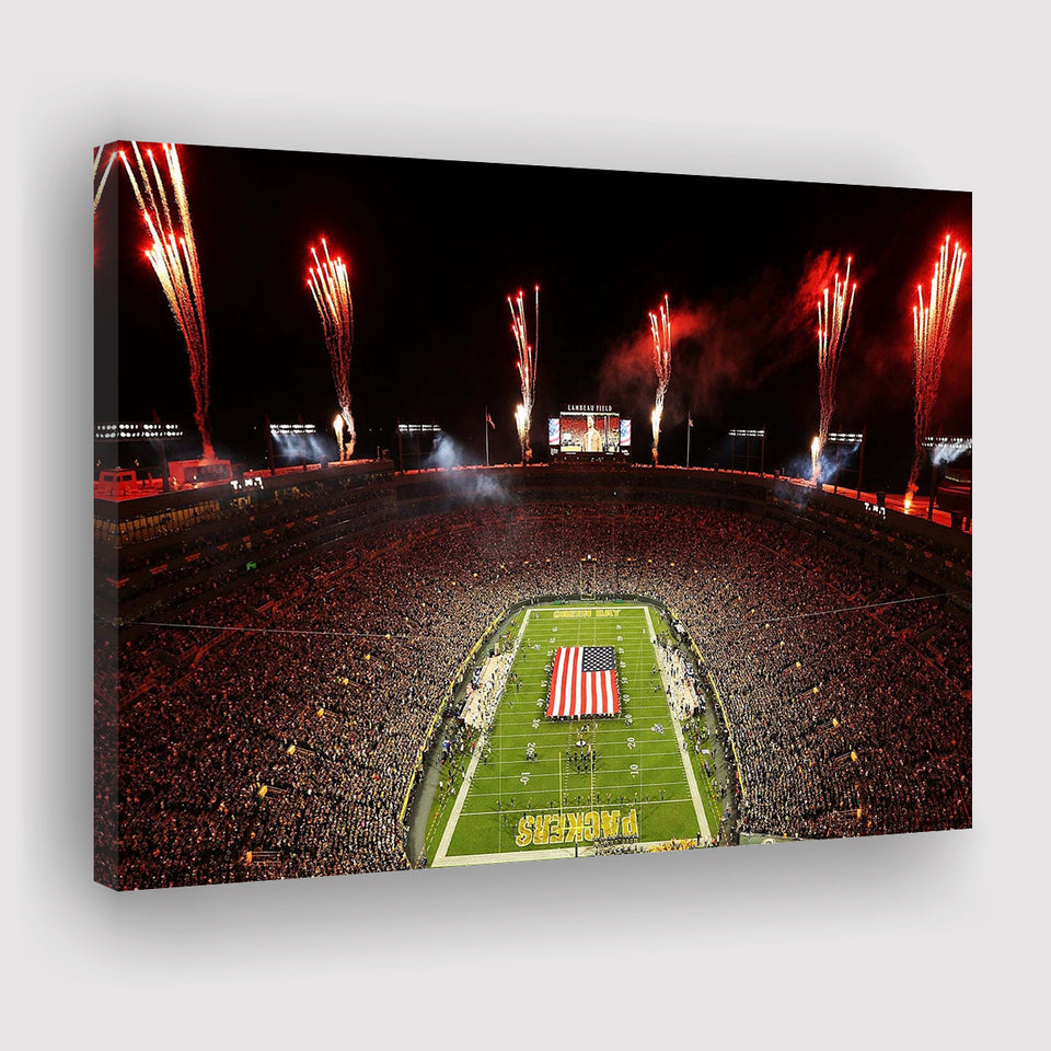 Green Bay Packers Stadium Canvas Prints Lambeau Field Stadium Wall,Sport Stadium Art Prints, Fan Gift, Wall Decor