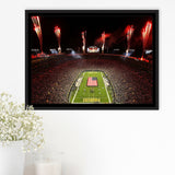 Green Bay Packers Stadium Framed Canvas Prints Lambeau Field Stadium Wall,Sport Stadium Art Prints, Fan Gift