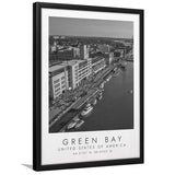 Green Bay Usa Black And White Ar Framed Art Prints Wall Art Decor, Framed Picture