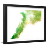 Green And Yellow Smoke Framed Wall Art - Framed Prints, Art Prints, Home Decor, Painting Prints