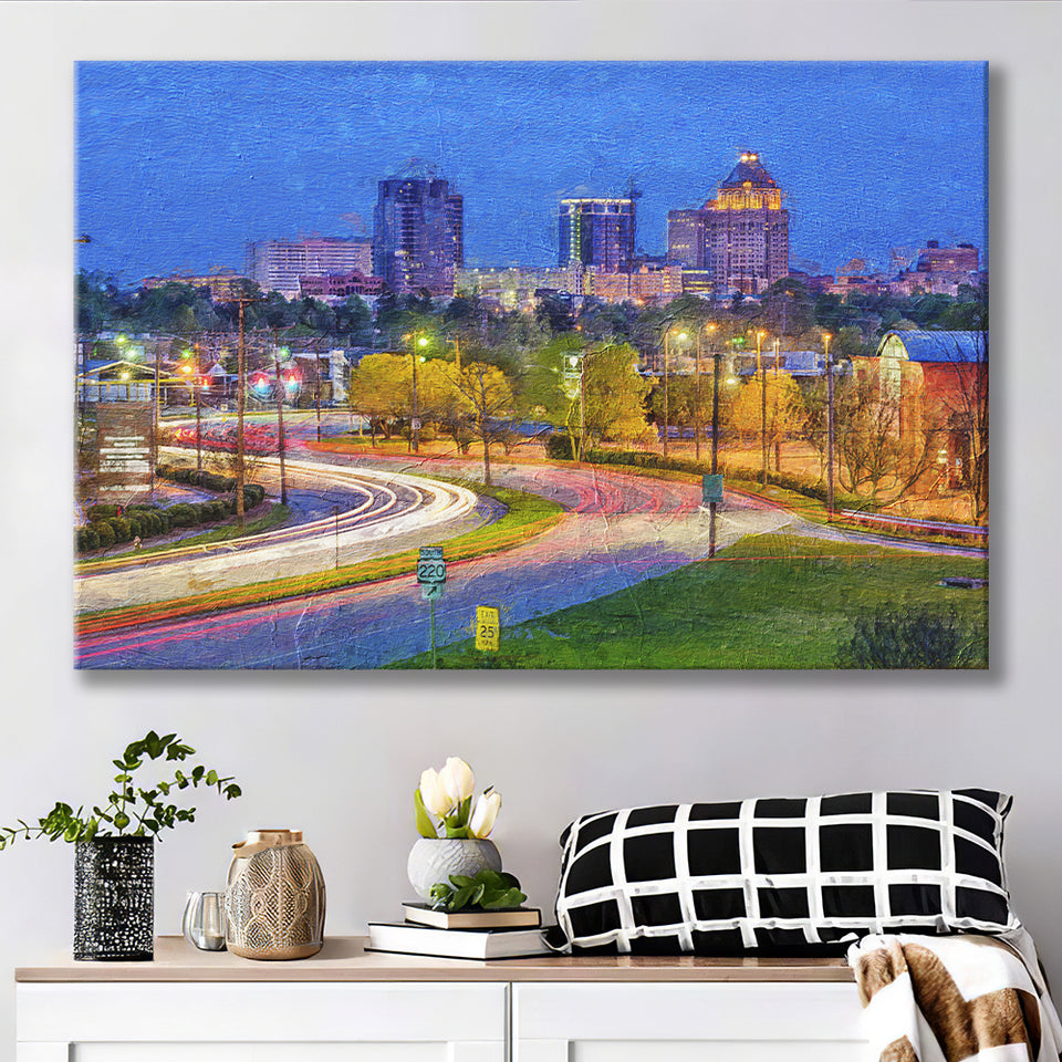 Greensboro Cityscape Canvas Prints Wall Art Decor - Paiting Canvas, Art Prints, Wall Decor, For Sale
