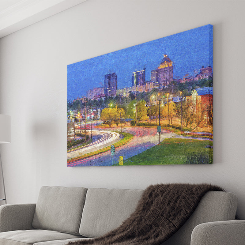 Greensboro Cityscape Canvas Prints Wall Art Decor - Paiting Canvas, Art Prints, Wall Decor, For Sale