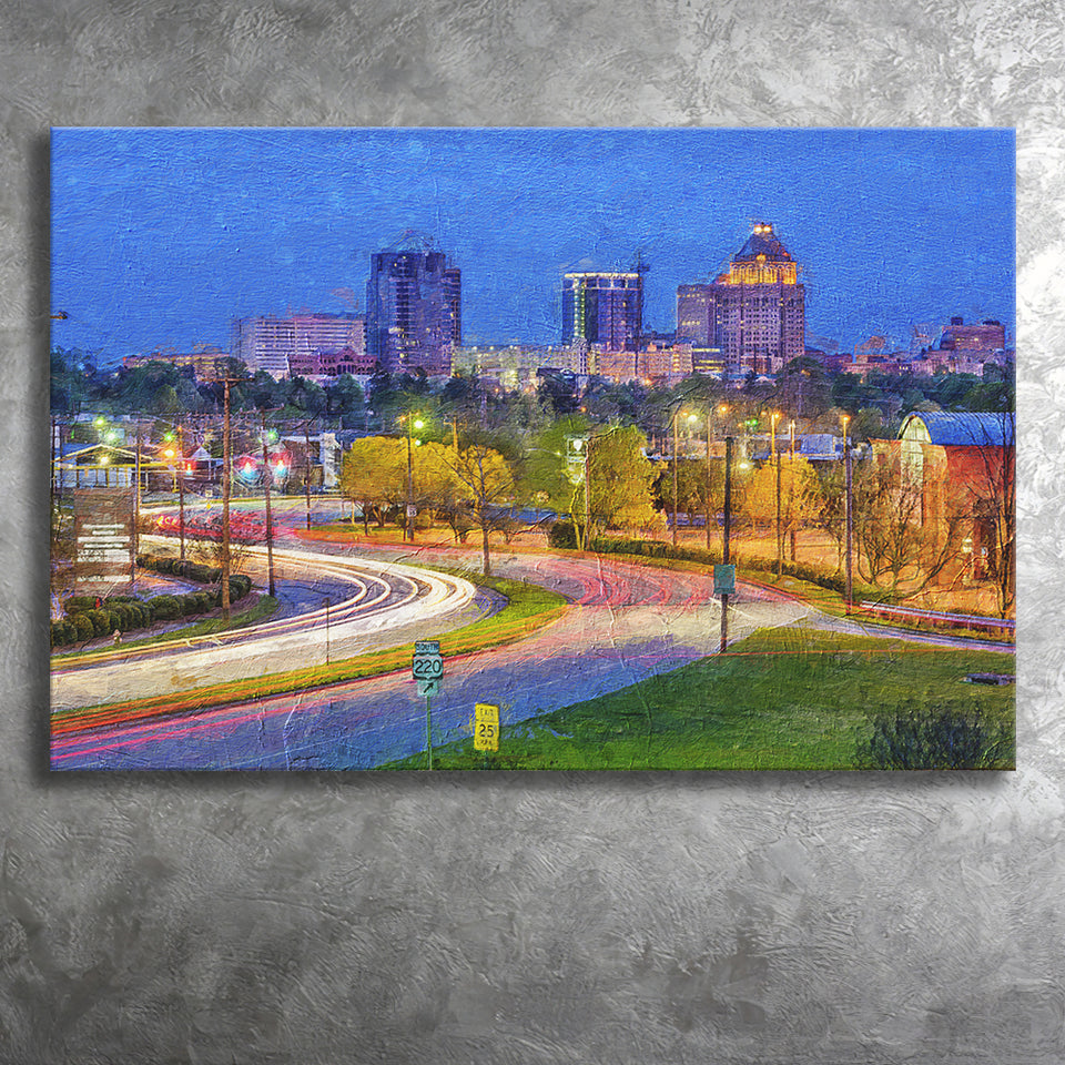 Greensboro Cityscape Canvas Prints Wall Art Decor - Paiting Canvas, Art Prints, Wall Decor, For Sale