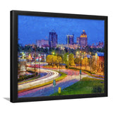 Greensboro Cityscape Framed Art Prints Wall Decor - Painting Prints, Framed Picture, Home Decor