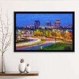 Greensboro Cityscape Framed Canvas Prints Wall Art Decor - Paiting Canvas, Art Prints, Floating Frame