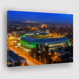 Groupama Arena at night, Stadium Canvas, Sport Art, Gift for him, Fan Gift, Canvas Prints Wall Art Decor