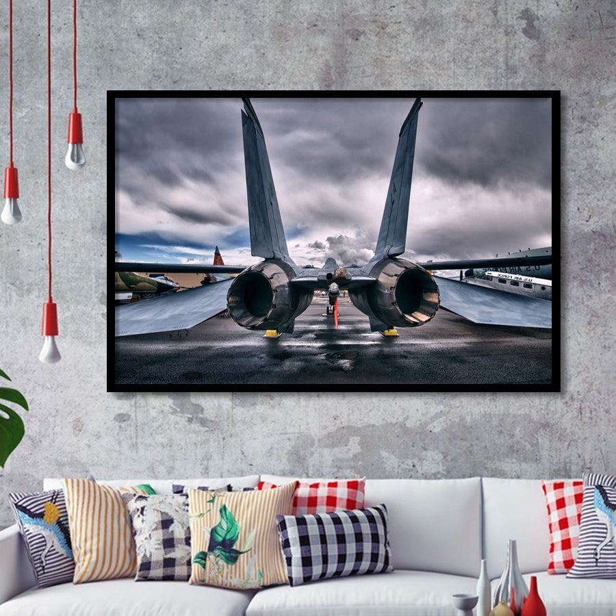 Grumman F 14 Tomcat War Airplane Craft Framed Art Prints Wall Decor - Painting Art, Framed Picture, Ready to Hang