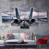 Grumman F 14 Tomcat War Airplane Craft 5 Piece Canvas Prints Wall Art Decor - Painting Canvas, Multi Panels