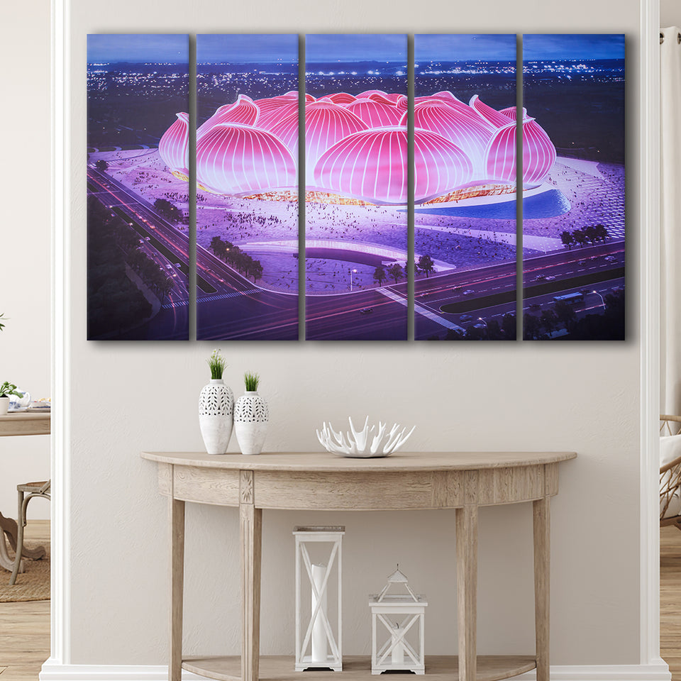 Guangzhou Evergrande New Stadium, Stadium Canvas, Sport Art, Gift for him, Multi Panels B, Canvas Prints Wall Art Decor