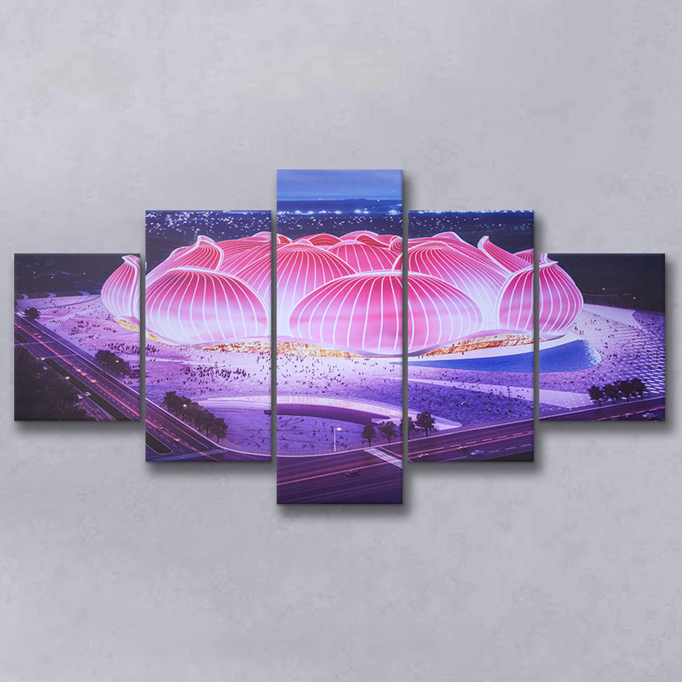 Guangzhou Evergrande New Stadium, Stadium Canvas, Sport Art, Large Canvas, Multi Panels, Canvas Prints Wall Art Decor