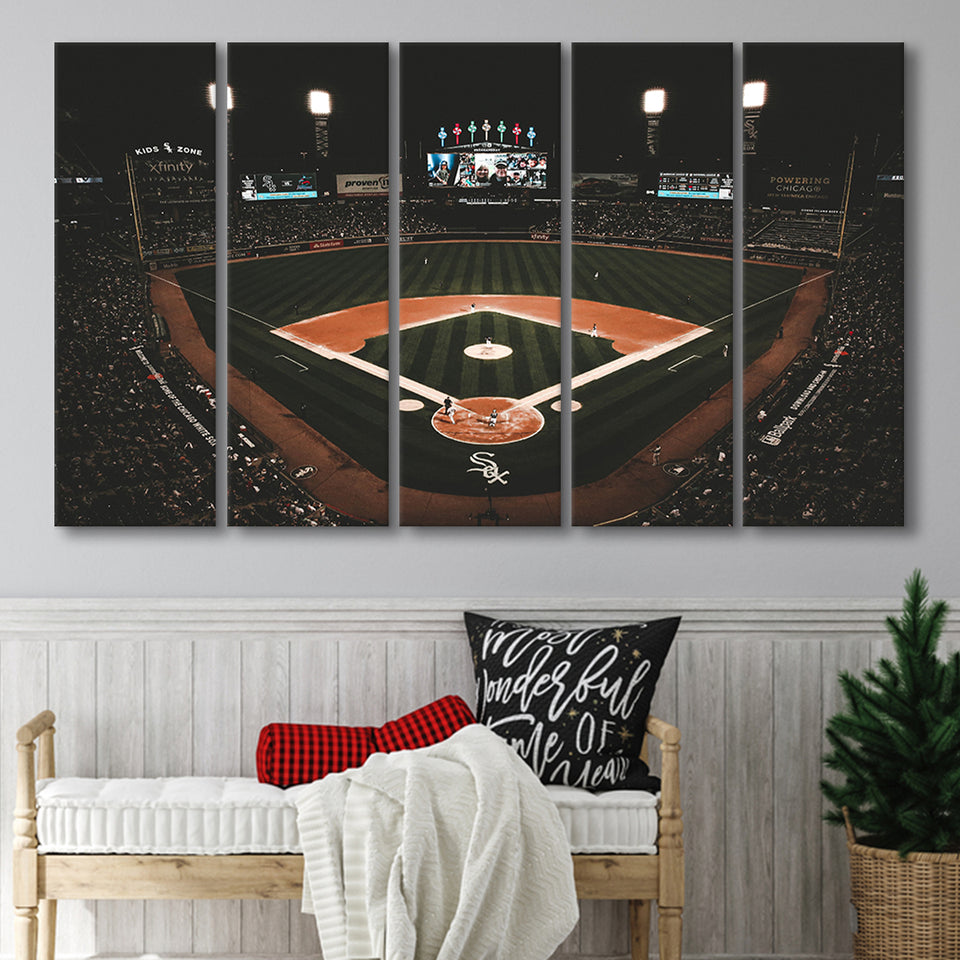 Guaranteed Rate Field Chicago, Stadium Canvas, Sport Art, Gift for him, Multi Panels B, Canvas Prints Wall Art Decor