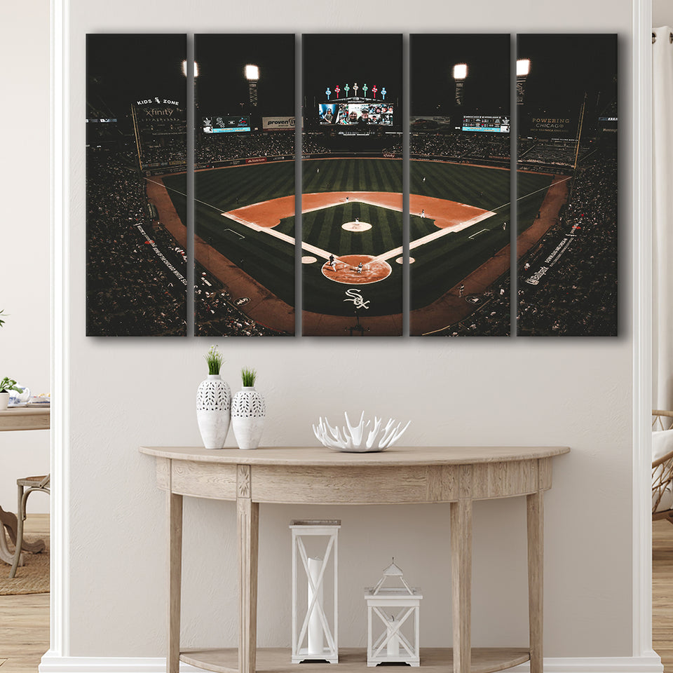 Guaranteed Rate Field Chicago, Stadium Canvas, Sport Art, Gift for him, Multi Panels B, Canvas Prints Wall Art Decor