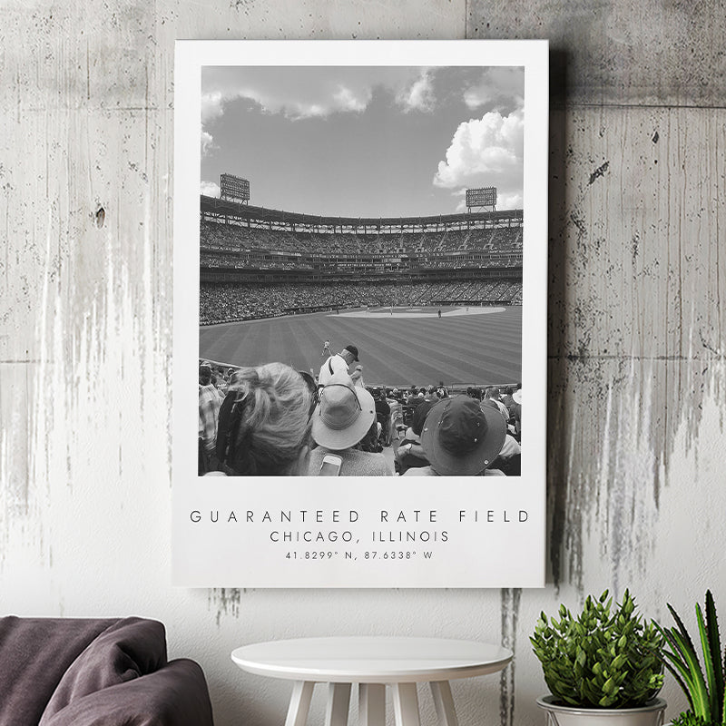 Guaranteed Rate Field Chicago White Sox Baseball Lovers Black And White Art Canvas Prints Wall Art Home Decor