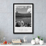 Guaranteed Rate Field Chicago White Sox Black And White Art Framed Canvas Prints Wall Art Home Decor, Floating Frame