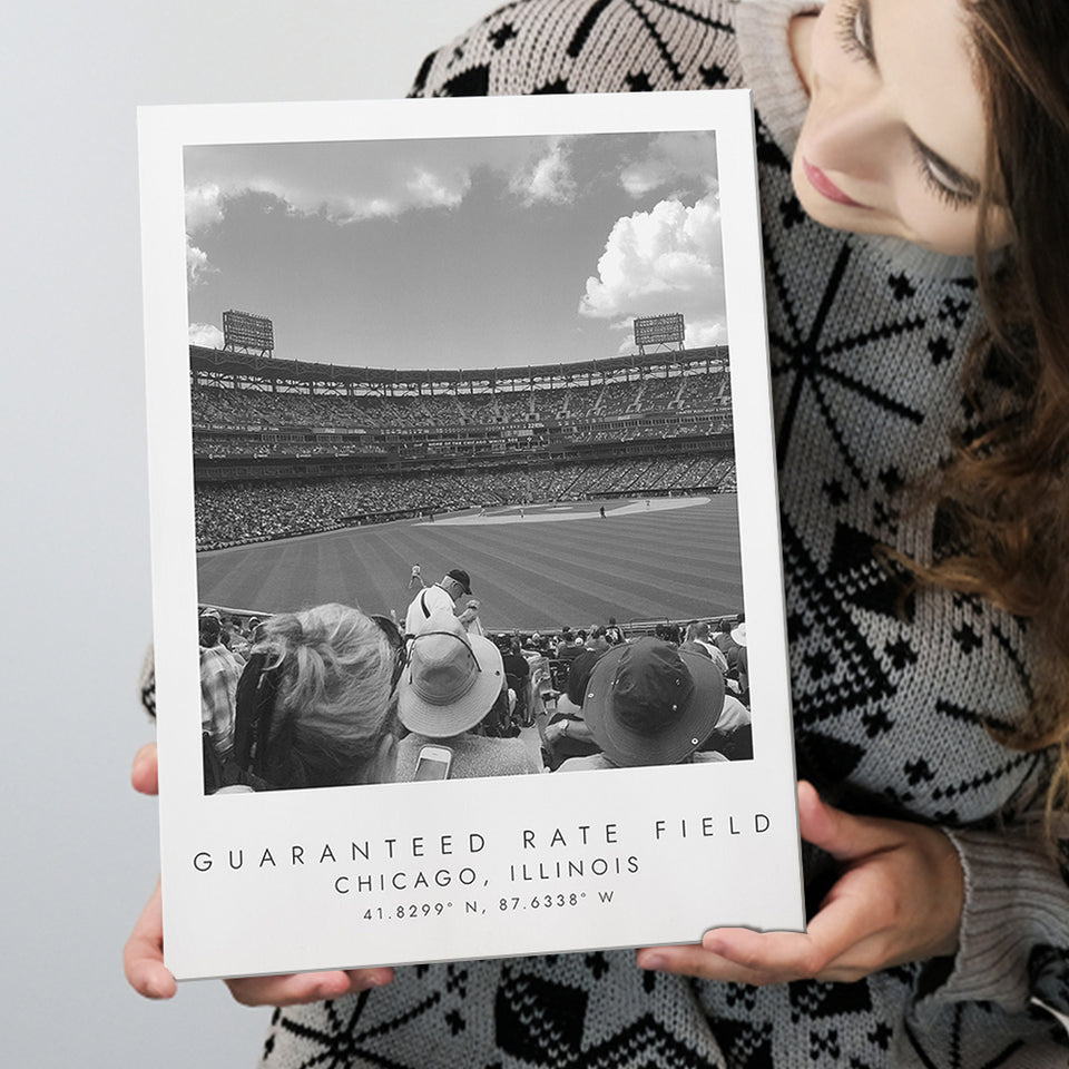 Guaranteed Rate Field Chicago White Sox Baseball Lovers Black And White Art Canvas Prints Wall Art Home Decor