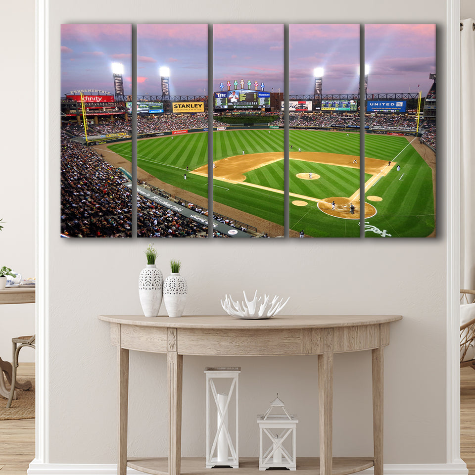 Guaranteed Rate Field, Stadium Canvas, Sport Art, Gift for him, Multi Panels B, Canvas Prints Wall Art Decor
