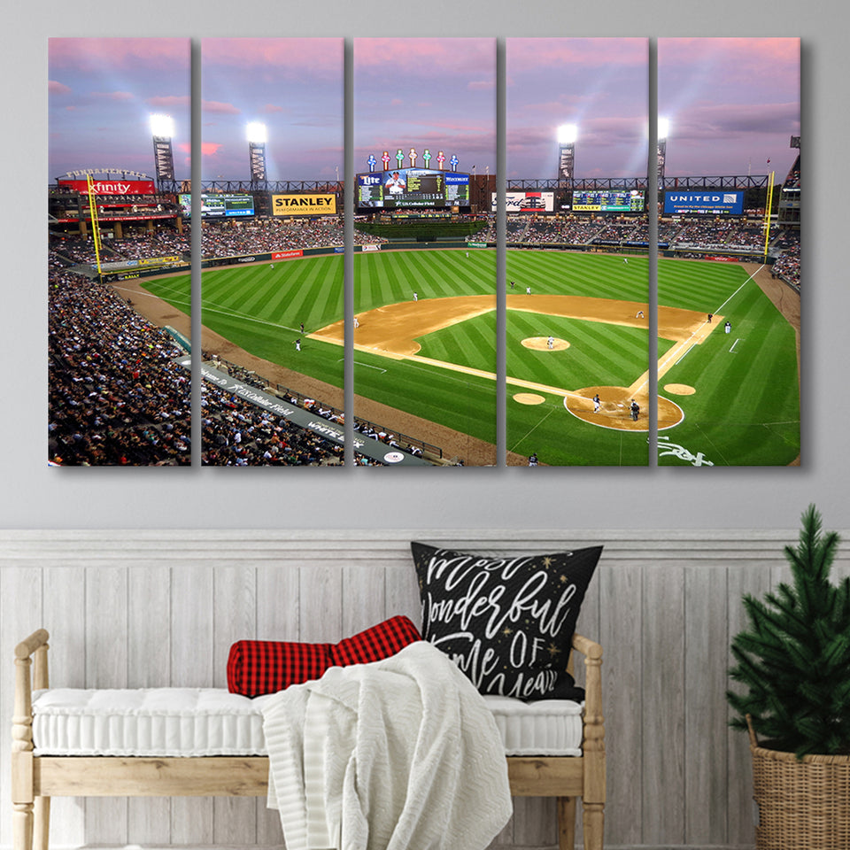 Guaranteed Rate Field, Stadium Canvas, Sport Art, Gift for him, Multi Panels B, Canvas Prints Wall Art Decor