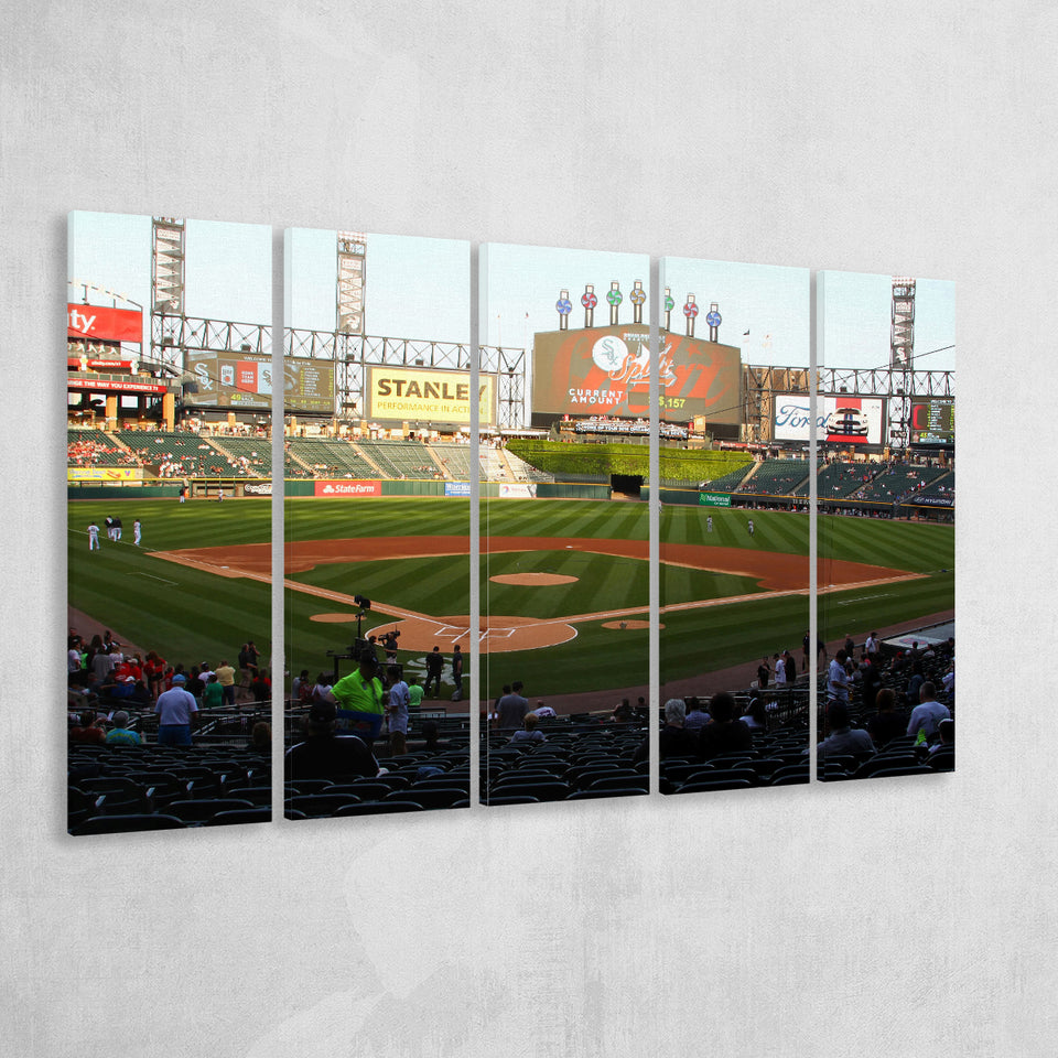 Guaranteed Rate Field in Chicago, Stadium Canvas, Sport Art, Gift for him, Multi Panels B, Canvas Prints Wall Art Decor