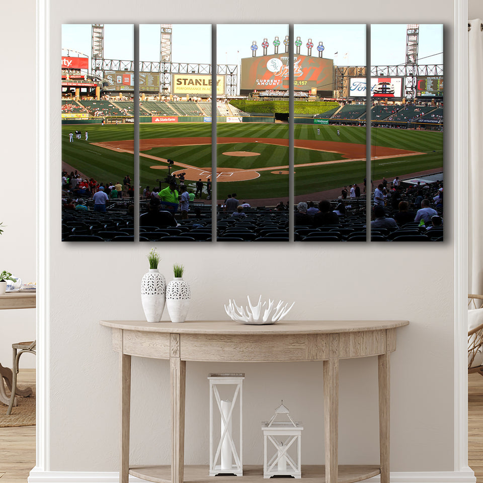 Guaranteed Rate Field in Chicago, Stadium Canvas, Sport Art, Gift for him, Multi Panels B, Canvas Prints Wall Art Decor