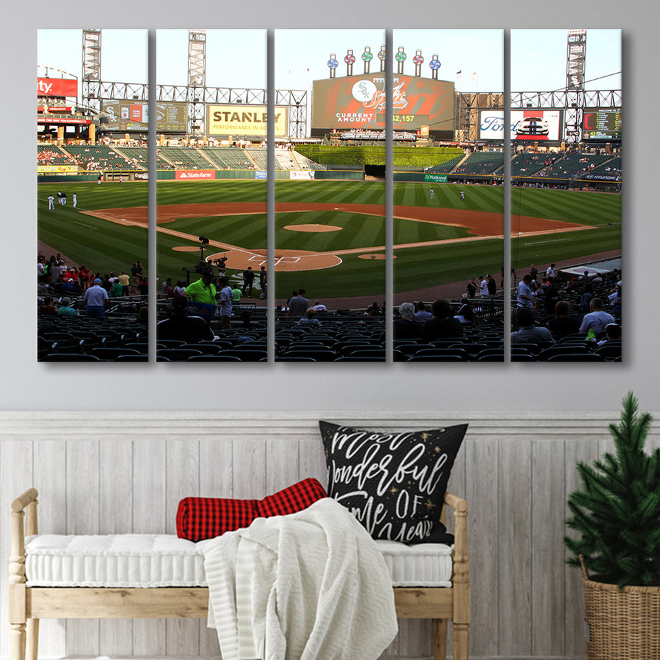 Guaranteed Rate Field in Chicago, Stadium Canvas, Sport Art, Gift for him, Multi Panels B, Canvas Prints Wall Art Decor