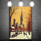 Guelph Canada Retro Art Print ,City Art Print, Large Canvas, Canvas Print Wall Art Home Decor