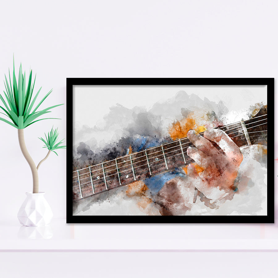 Guitar Player Gift Music Framed Art Prints Wall Art Decor, Framed Picture, Home Decor