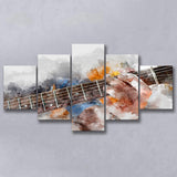 Guitar Player Gift Music 5 Piece Canvas Prints Wall Art Decor, Multi Panels, Mixed Canvas