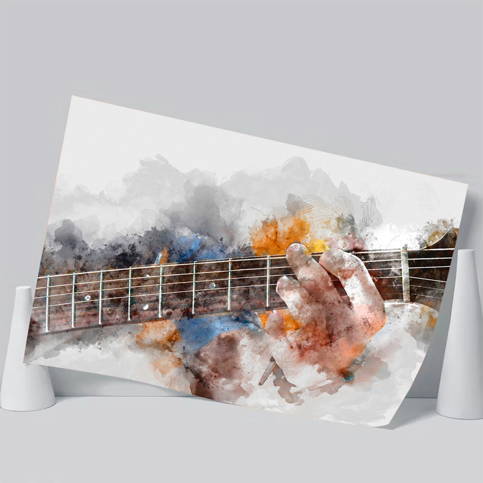 Guitar Player Gift Music Poster Prints Wall Art Decor, Unframe, Poster Art