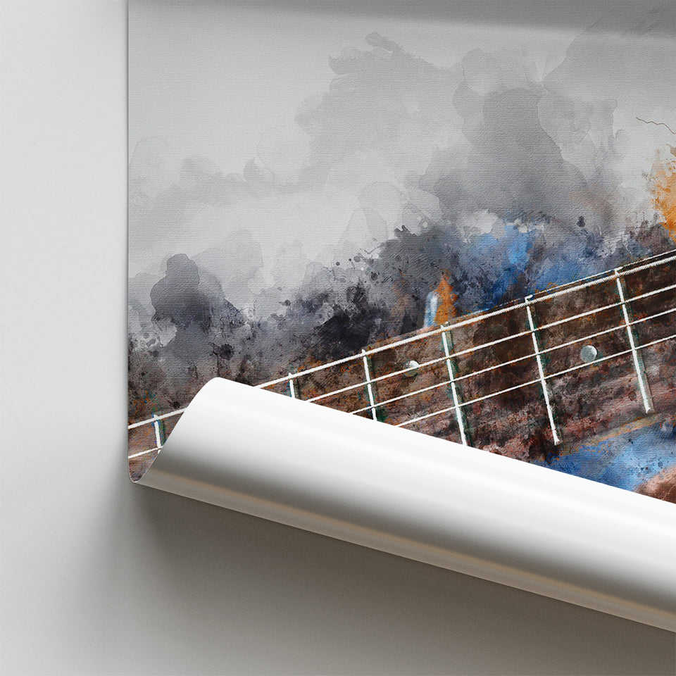 Guitar Player Gift Music Poster Prints Wall Art Decor, Unframe, Poster Art