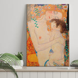 Gustav Klimt Mother And Child, Reproduction Art, Oil Painting Canvas Prints Wall Art, Home Living Room Decor, Large Canvas