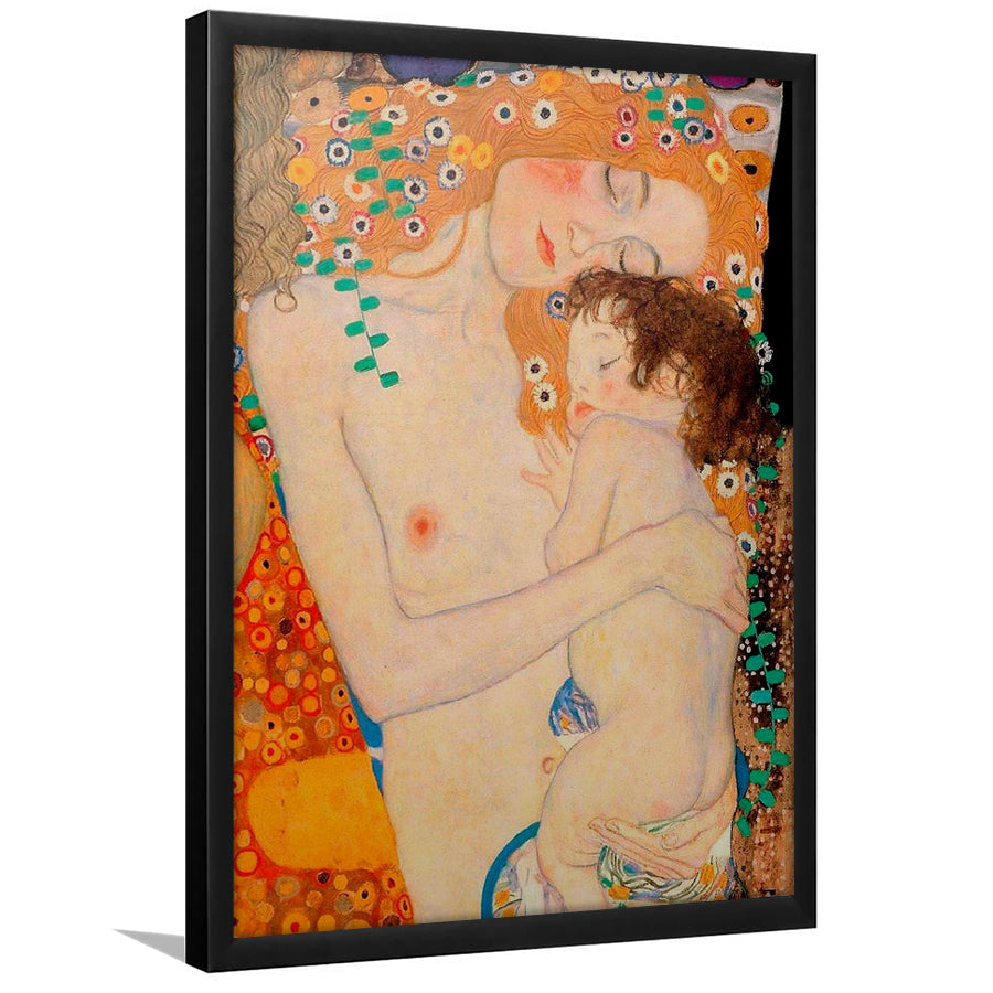 Gustav Klimt Mother And Child, Reproduction Art, Oil Painting Framed Art Prints Wall Decor, Framed Picture, Large Picture