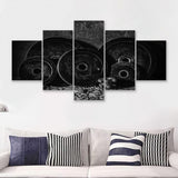 Gym Cool Large Gift for Strong Man 5 Piece Canvas Prints Wall Art Decor - Painting Canvas, Multi Panels