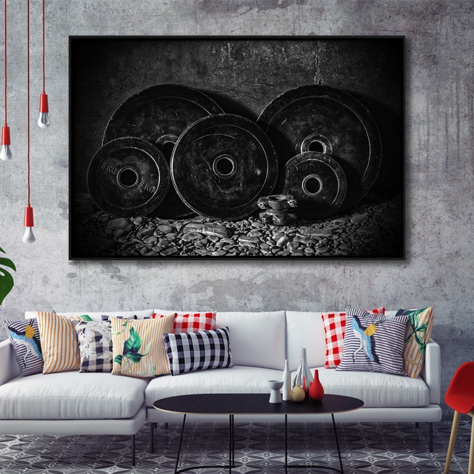 Gym Cool Large Gift for Strong Man Framed Canvas Prints Wall Art Decor - Paiting Canvas, Art Prints, Floating Frame