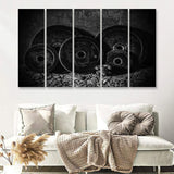 Gym Cool Large Gift for Strong Man 5 Piece B Canvas Prints Wall Art Decor - Painting Canvas, Multi Panels